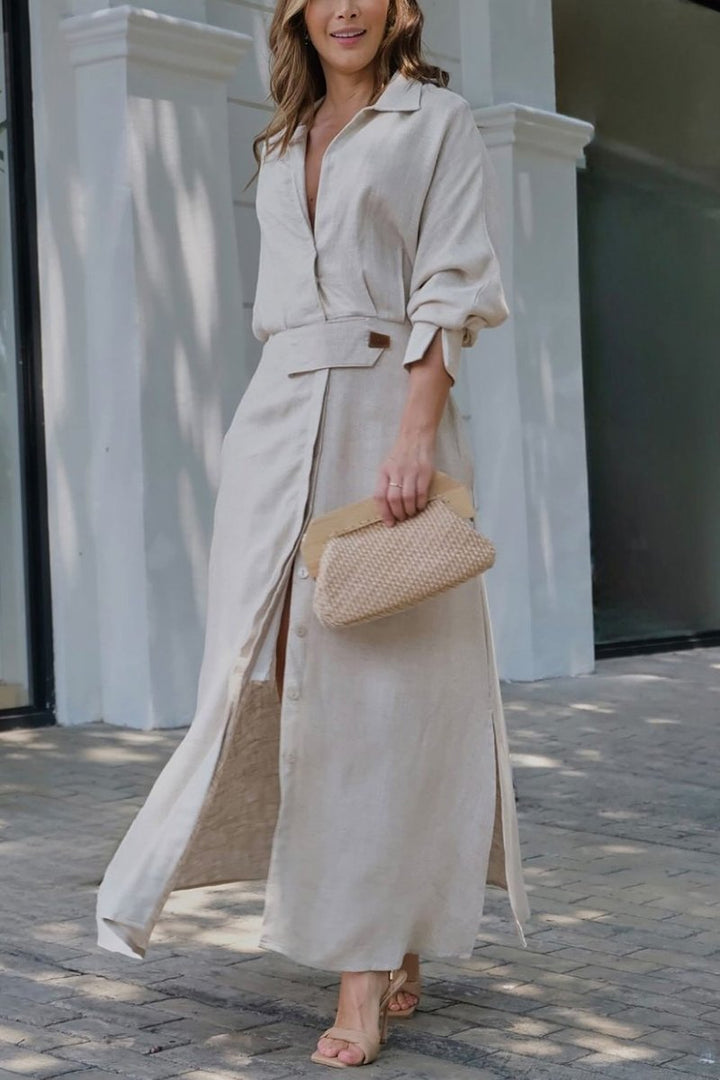 Jeanette™ - V-Ausschnitt Maxikleid