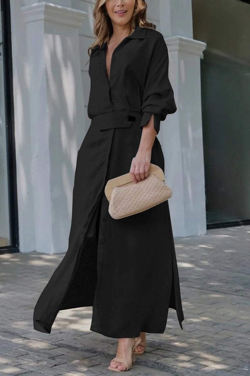 Jeanette™ - V-Ausschnitt Maxikleid