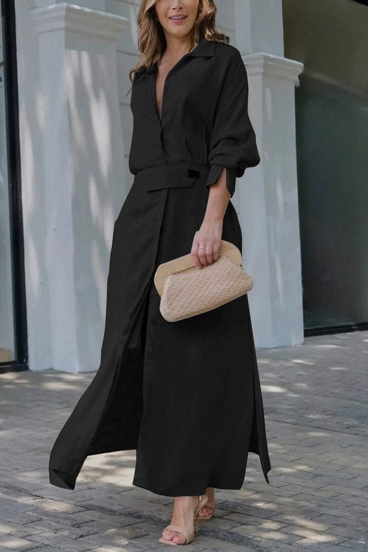 Jeanette™ - V-Ausschnitt Maxikleid