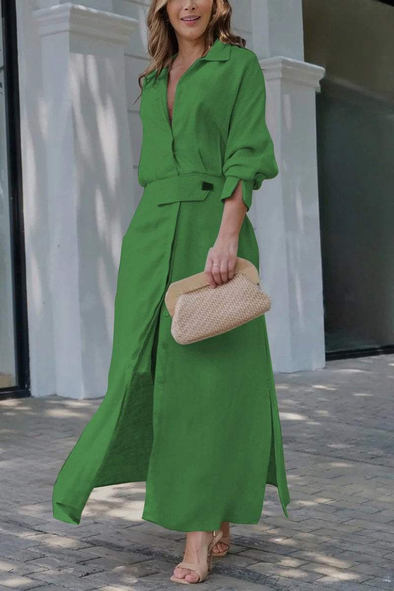Jeanette™ - V-Ausschnitt Maxikleid