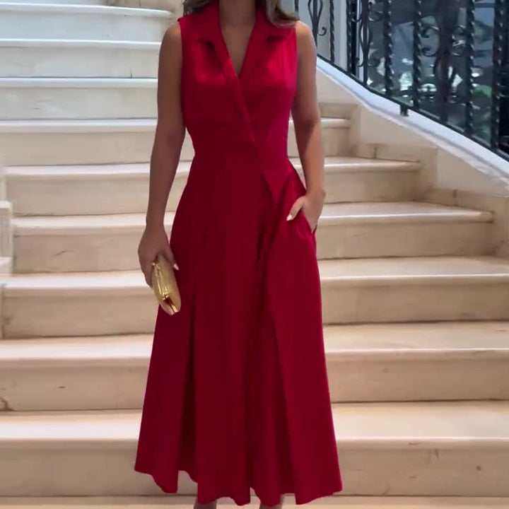 Amancia | Midi-Kleid mit V-Ausschnitt