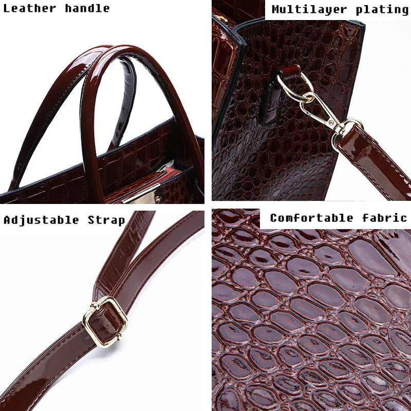 New York Krokodil-Prägung Handtasche