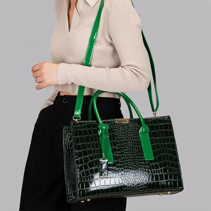 New York Krokodil-Prägung Handtasche