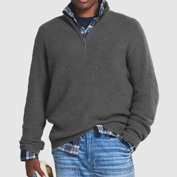 Jerry - Business Casual Pullover Mit Reissverschluss