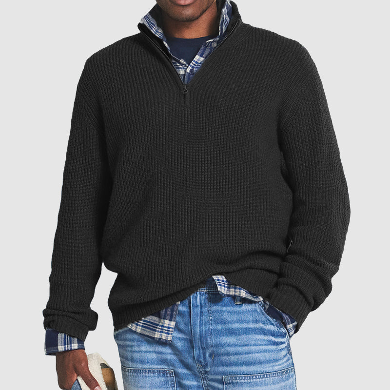 Jerry - Business Casual Pullover Mit Reissverschluss