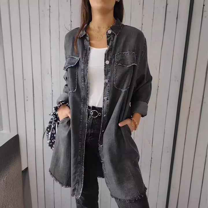 Deandra™ - Übergroßes Denim-Hemd