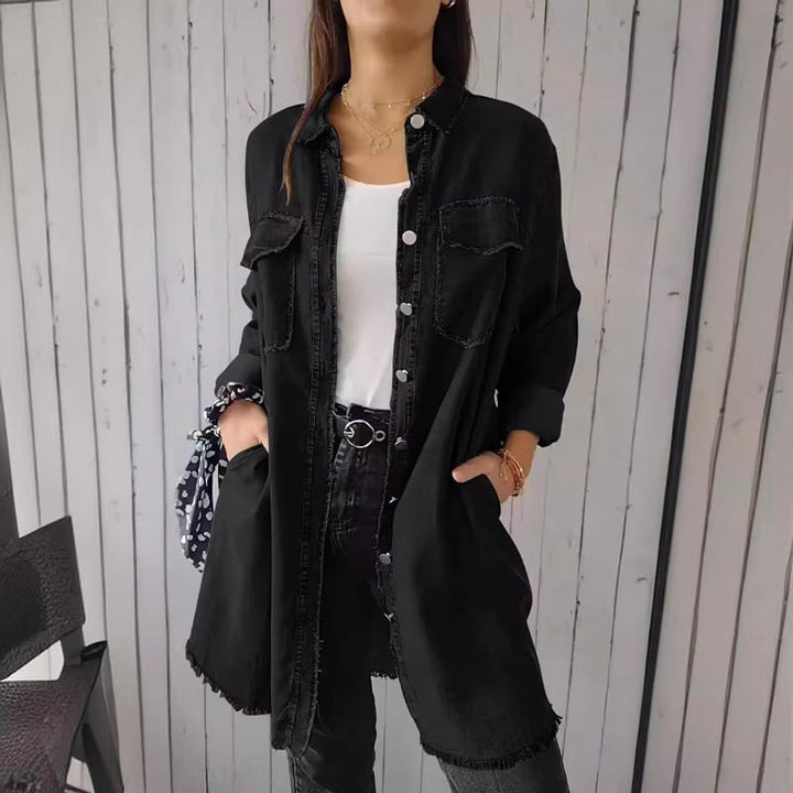 Deandra™ - Übergroßes Denim-Hemd