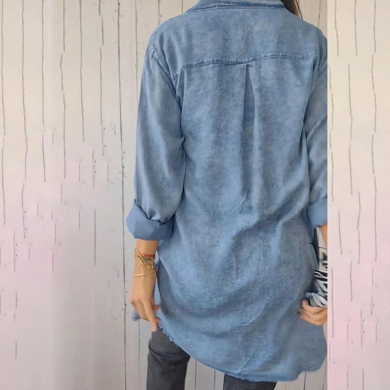Deandra™ - Übergroßes Denim-Hemd