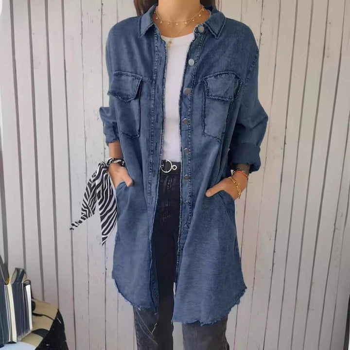 Deandra™ - Übergroßes Denim-Hemd