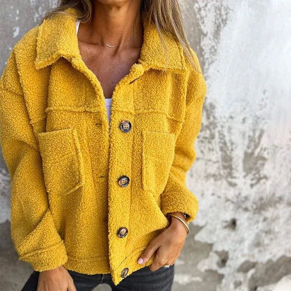 Dion™ - Kurze Wolljacke mit Revers