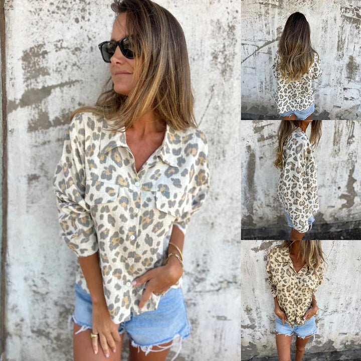 Leely™ - Damen Langarmshirt mit Print