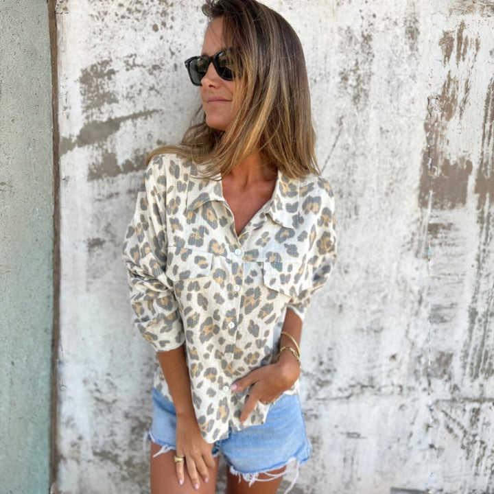Leely™ - Damen Langarmshirt mit Print