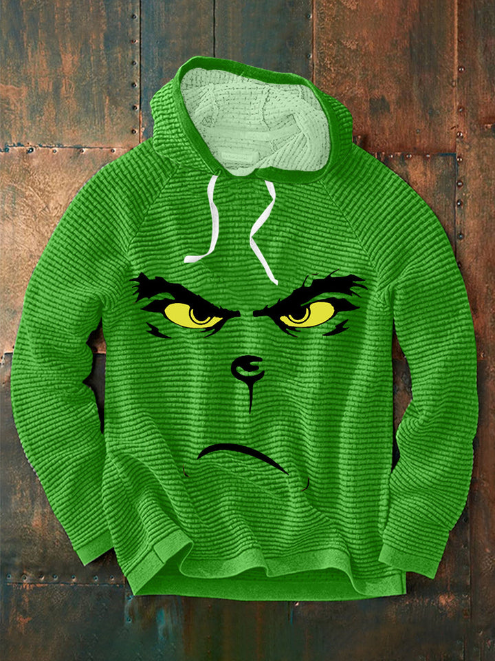 Lustiger klassischer Weihnachtscharakter-Druck Freizeit-Hoodie für Herren