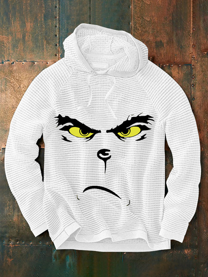 Lustiger klassischer Weihnachtscharakter-Druck Freizeit-Hoodie für Herren