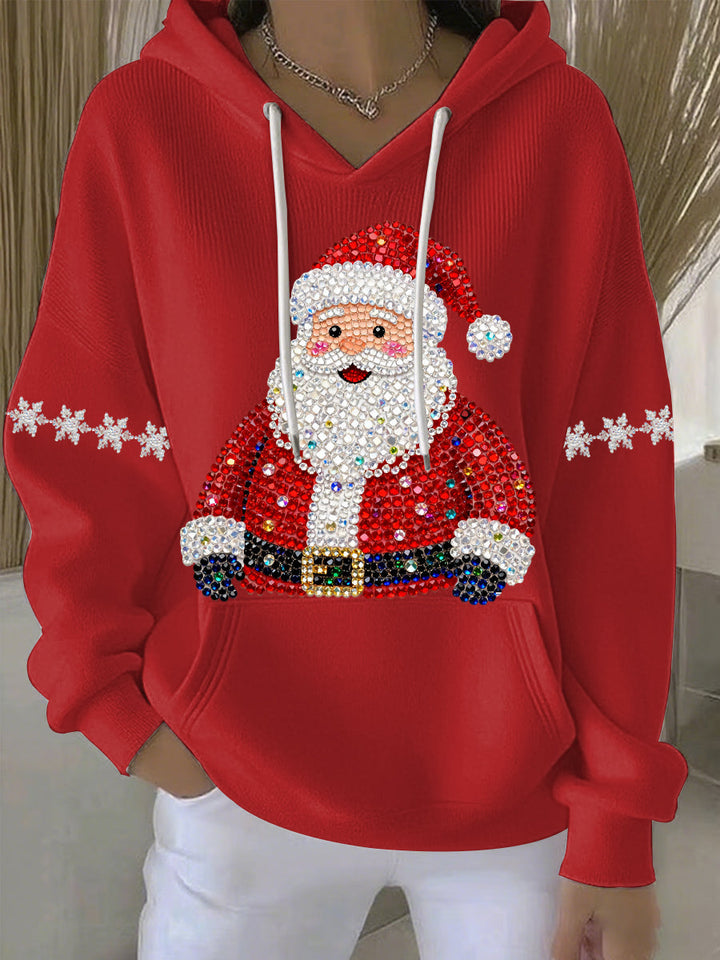 Damen Weihnachtsdruck Freizeit Hoodie