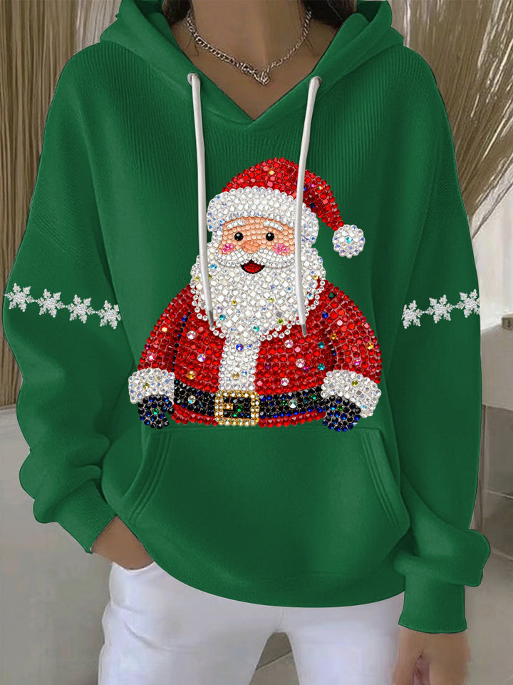 Damen Weihnachtsdruck Freizeit Hoodie