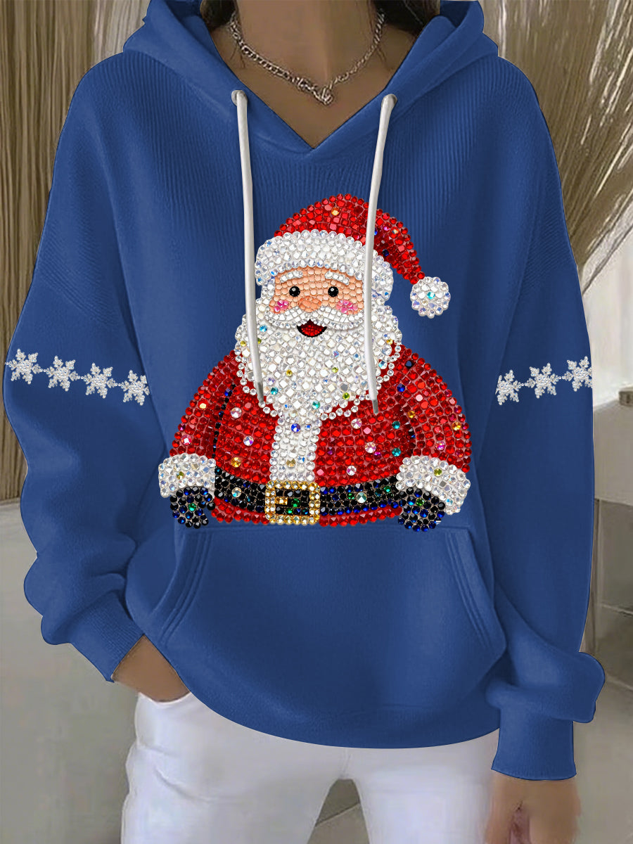 Damen Weihnachtsdruck Freizeit Hoodie