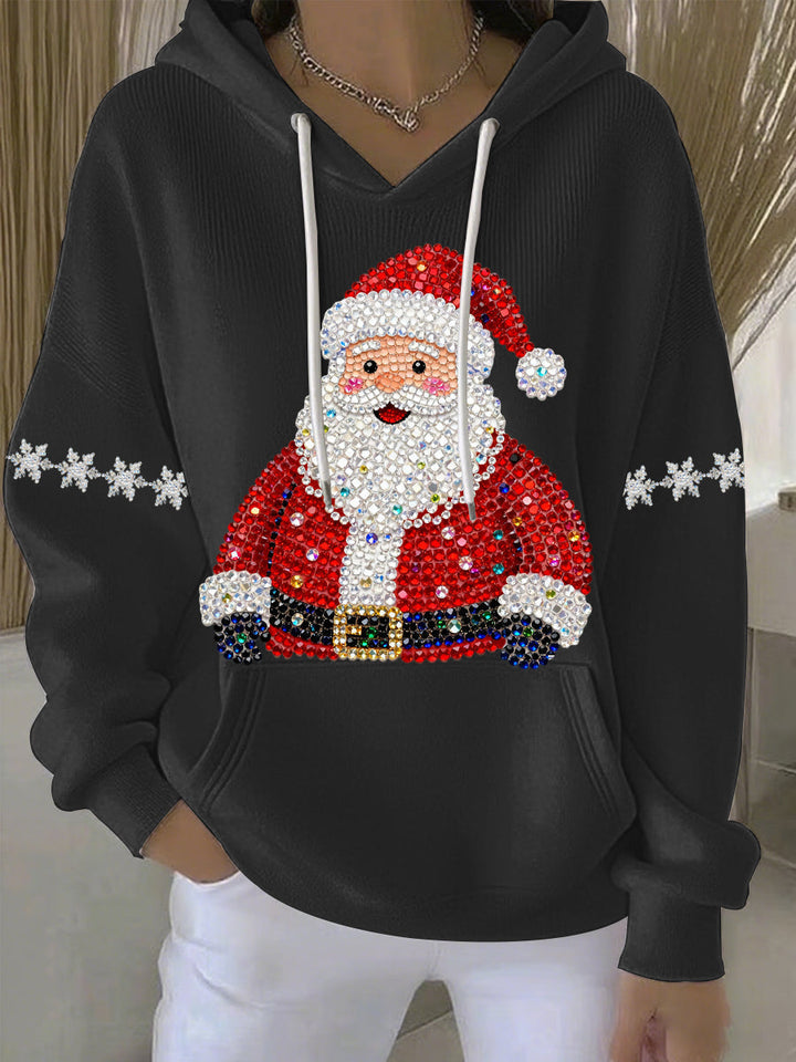 Damen Weihnachtsdruck Freizeit Hoodie