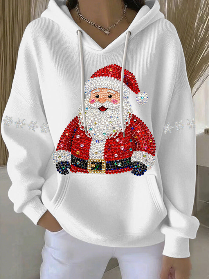 Damen Weihnachtsdruck Freizeit Hoodie
