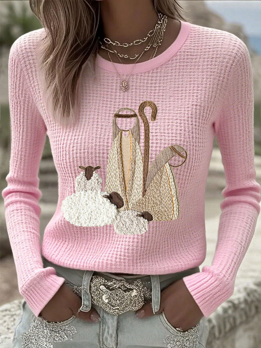 Damen Weihnachts Jesus Krippe Tops