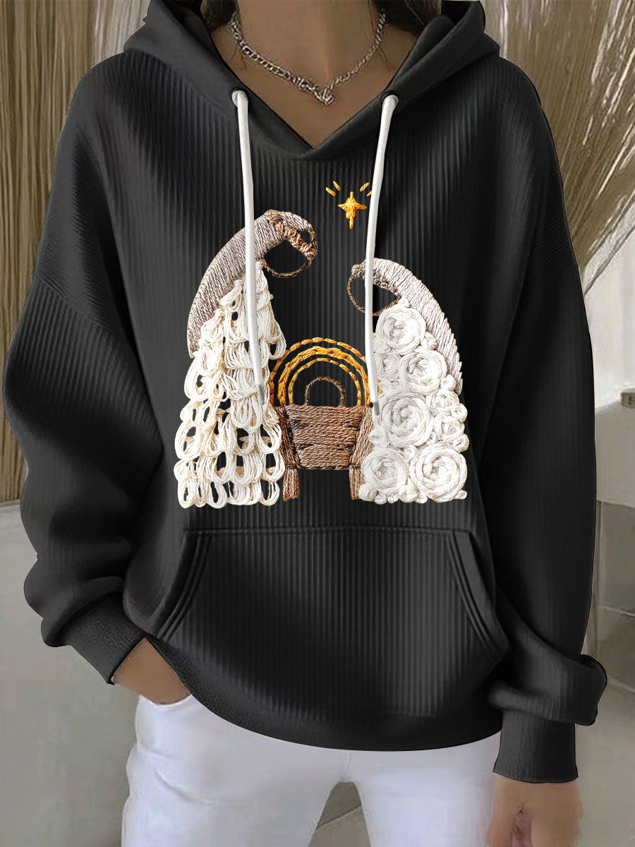 Damen Weihnachts Jesus Geburt Hoodies