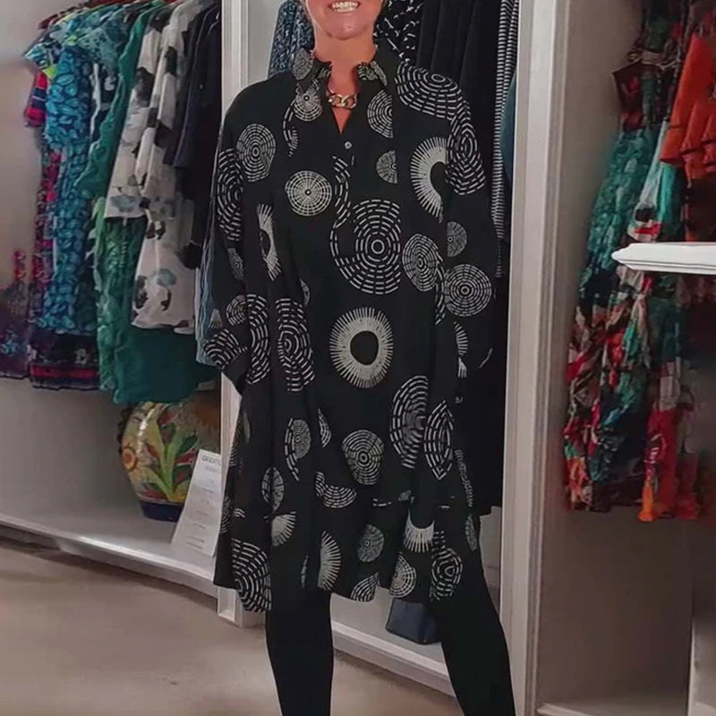 Marlene™ - Lässiges Kleid mit geometrischem Druck