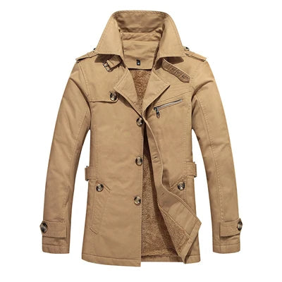 Eleganter Gepolsterter Trenchcoat
